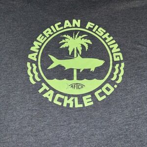 AFTCO American Fishing Tackle Co‎ T-Shirt Men's 2XL Gray & Green Short Sleeve